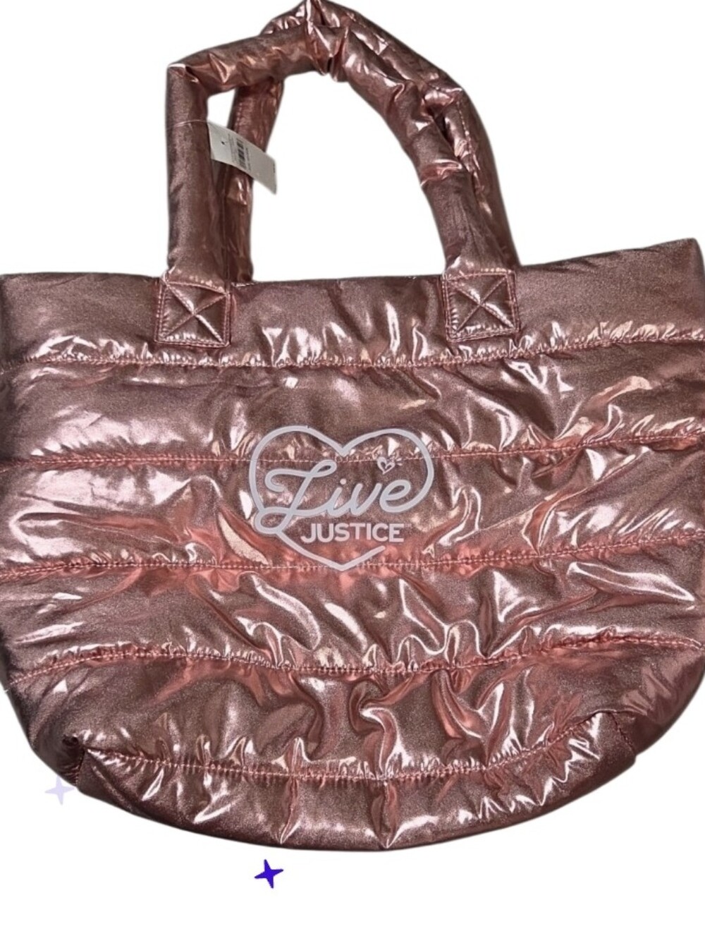New Justice Live Metallic Pink Tote Bag